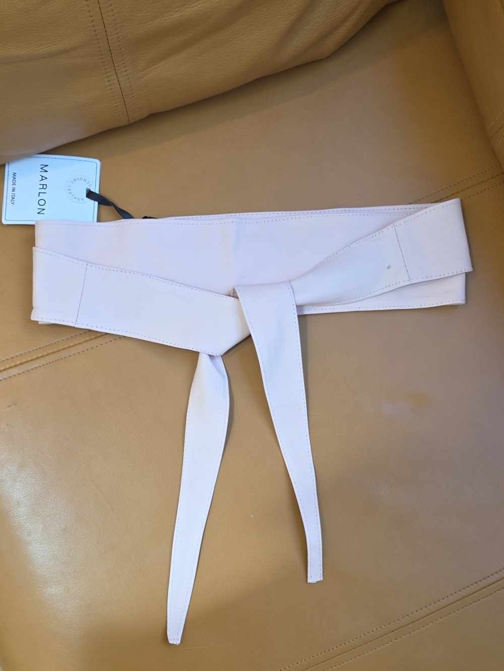 Women's Pale Pink Tie-Waist Belt